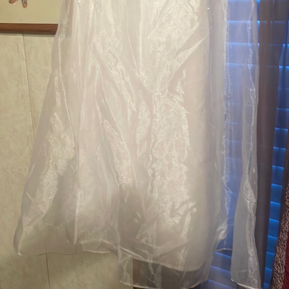 Jessica McClintock beaded silk an chiffon flower girl dress.